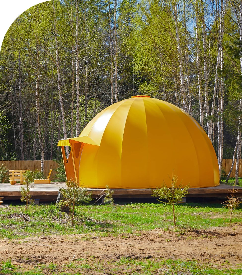 прозрачный шатер купол